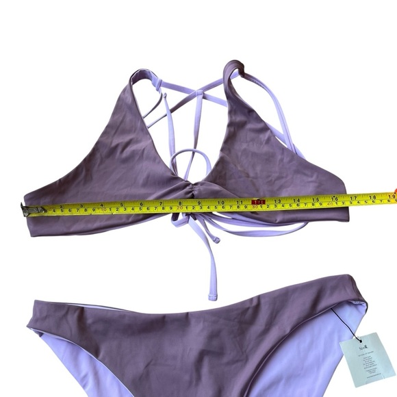 Dea Rose Swimwear Lilac Purple Reversible Bikini Set Women’s Size XL NWT Sexy - Picture 7 of 10